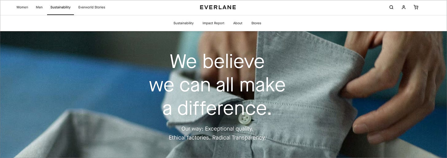Web de Everlane Web de Everlane