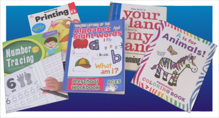 Workbook front cover designs.