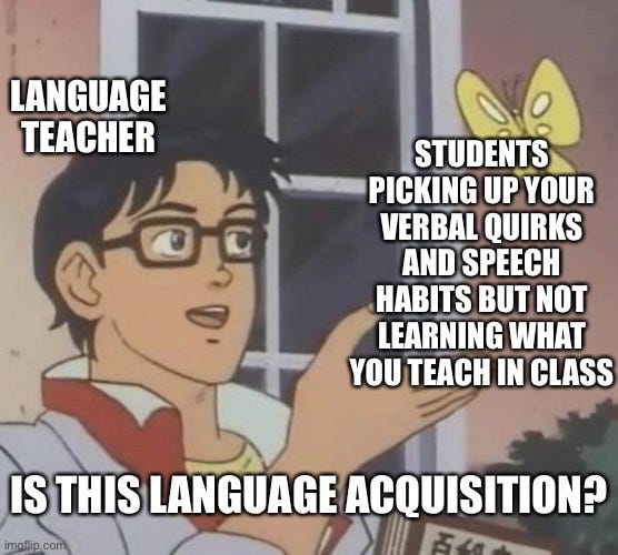 language teacher meme