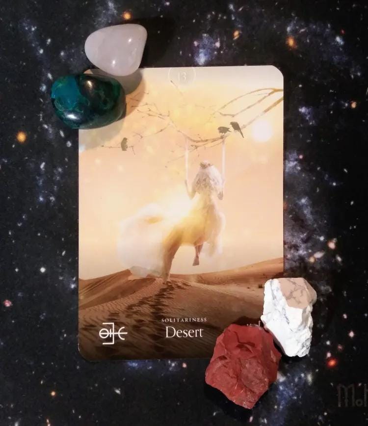 A Message from the Universe ~ Alone Does Not Equal Lonely Elemental Oracle Card