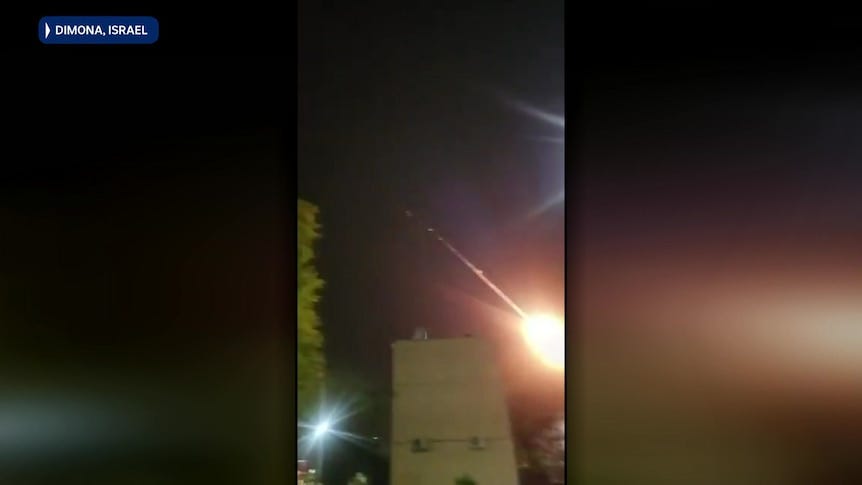 Moment an Iranian missile hit Dimona, Israel - ABC News