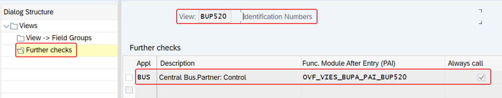 Activate for VAT validation for BP