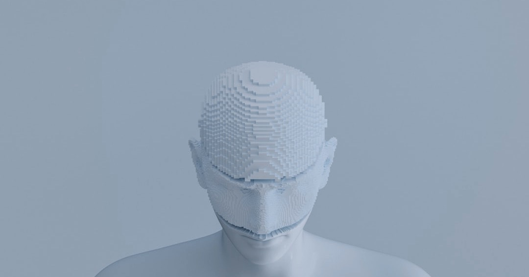 a white mannequin wearing a white mask