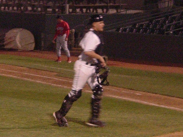 In this photo from May of 2006, Brandon Snyder models some items he'll not be wearing much this season - catcher's equipment. In this photo from May of 2006, Brandon Snyder models some items he'll not be wearing much this season - catcher's equipment.