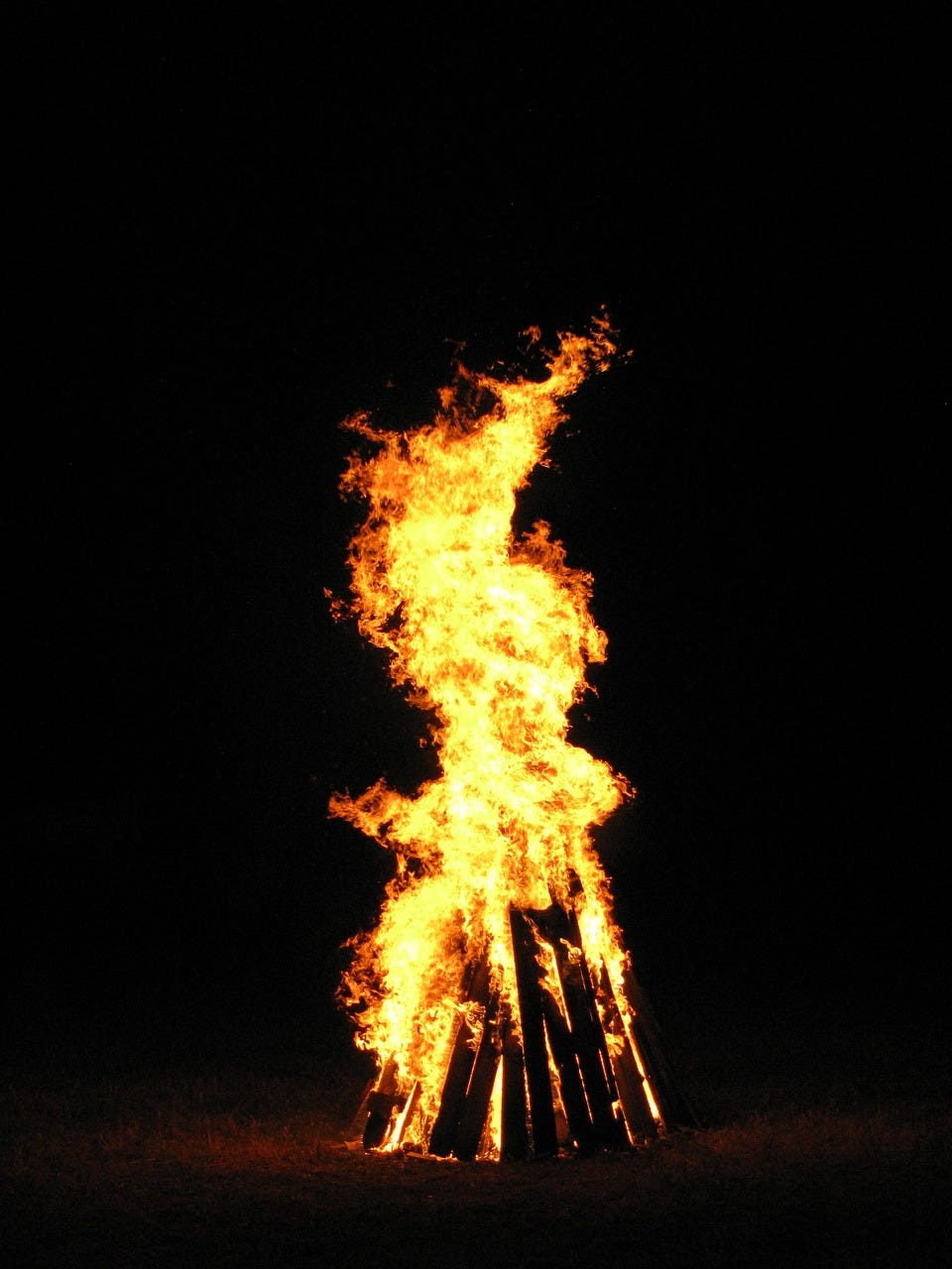 Bonfire at night. Bonfire at night.
