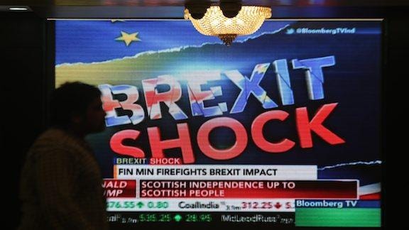 U.S. stocks hammered as Brexit shock rocks markets