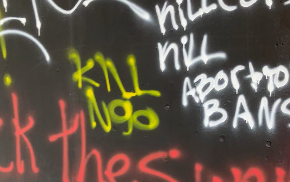 Protesters and Pansies