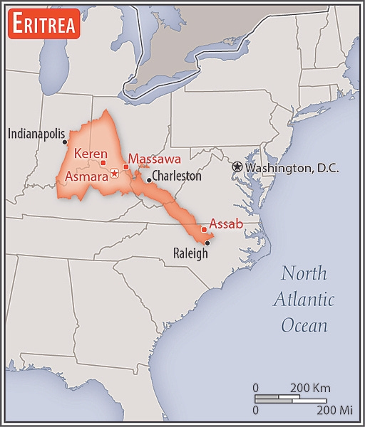 <p>slightly larger than Pennsylvania</p>