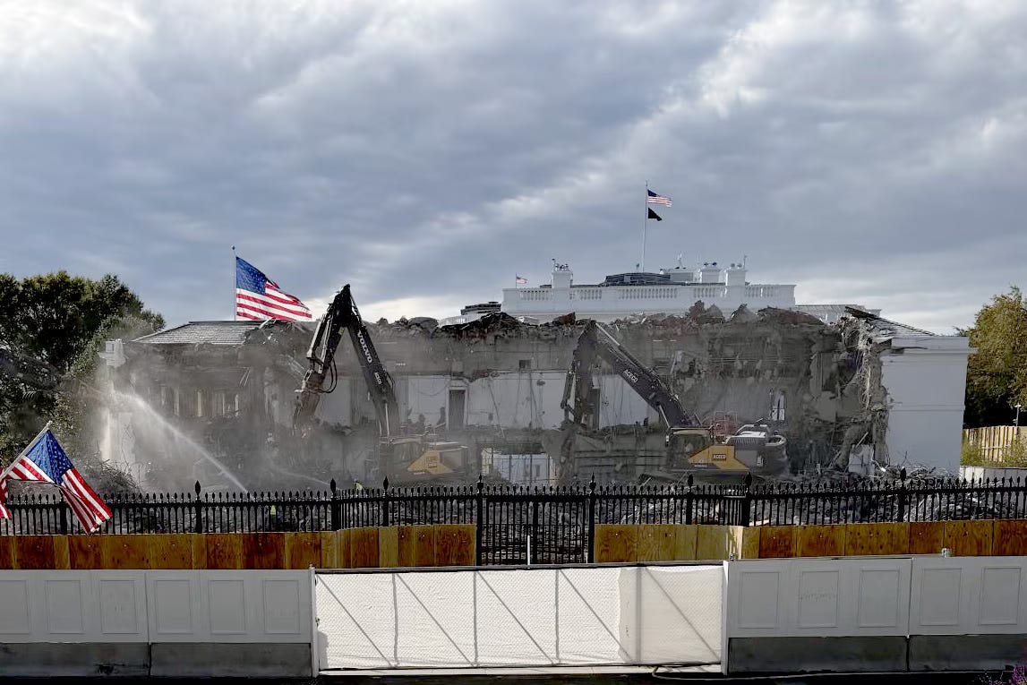 white house wing demolished 