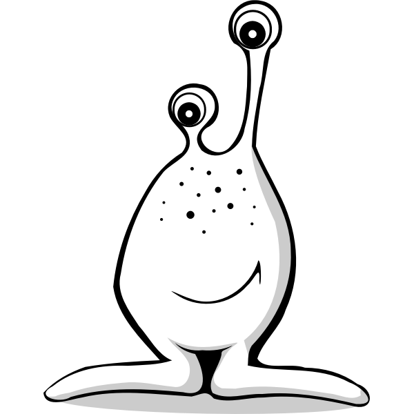 Comic alien vector drawing | Free SVG