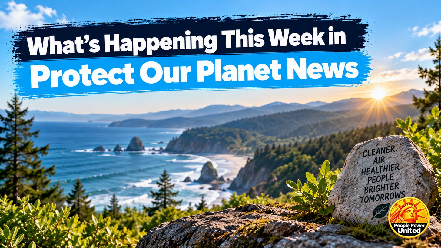 What’s Happening This Week in Protect Our Planet News.