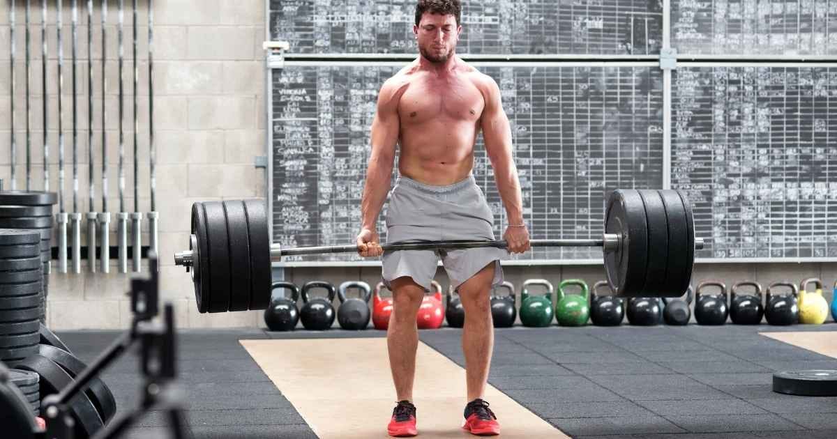 Man doing a deadlift Man doing a deadlift
