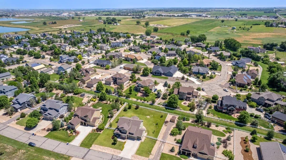 airial photograph of a suburb