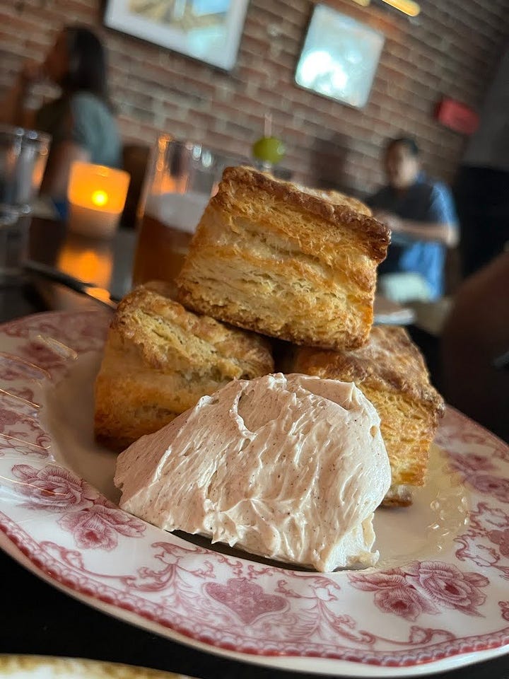 Biscuits and celery salad at Cannonball