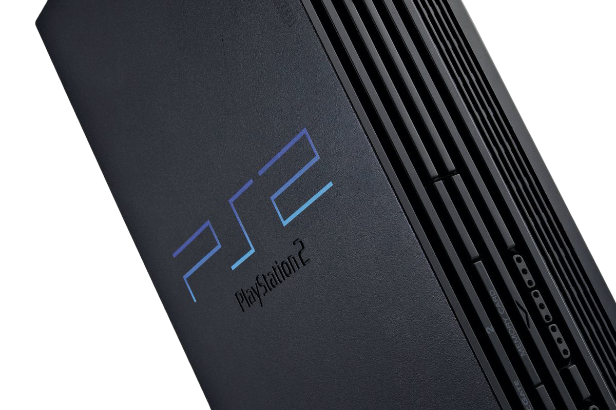 Original PlayStation 2 console showing the PS2 logo and vented top panel.