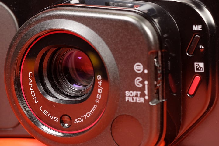 Canon Sureshot Tele control buttons