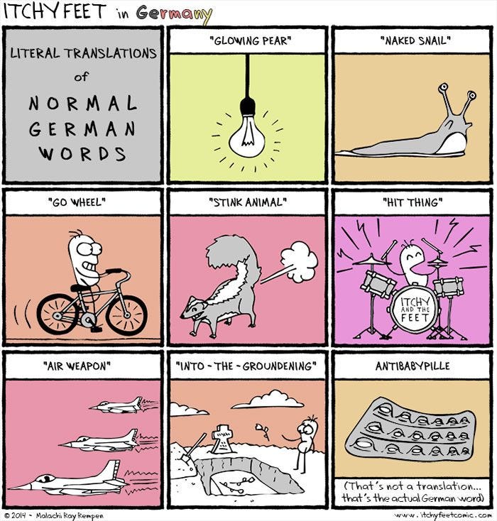 Literal Translations | Funny german words, German words, Language jokes
