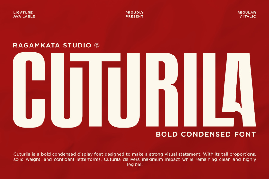 Cuturila Bold Condensed Display Font