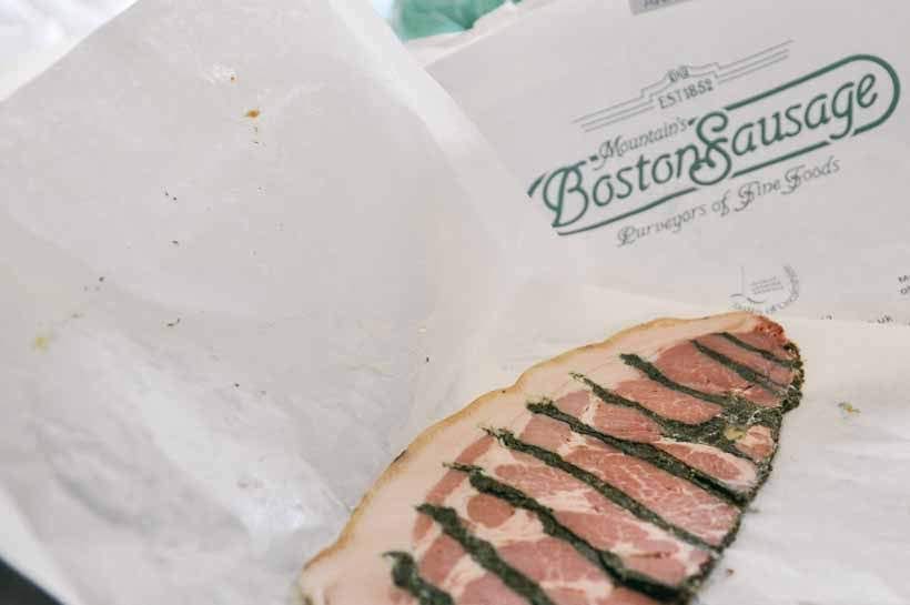 lincolnshire stuffed chine from mountain's boston sausage