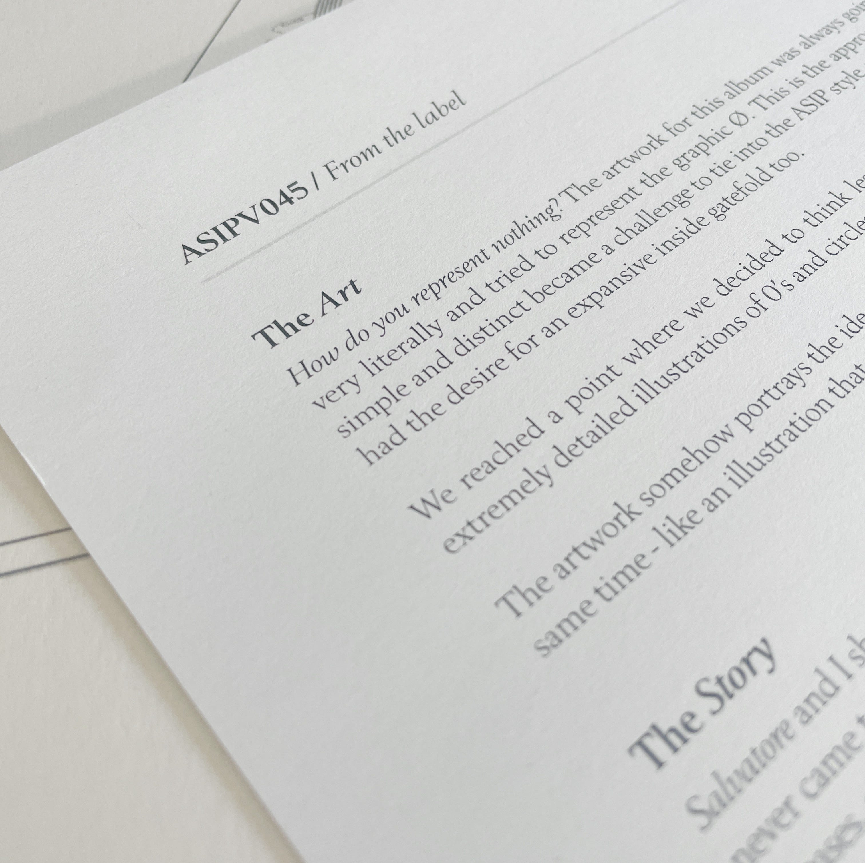 Linner Notes Example Liner Notes - an introduction - by ASIP