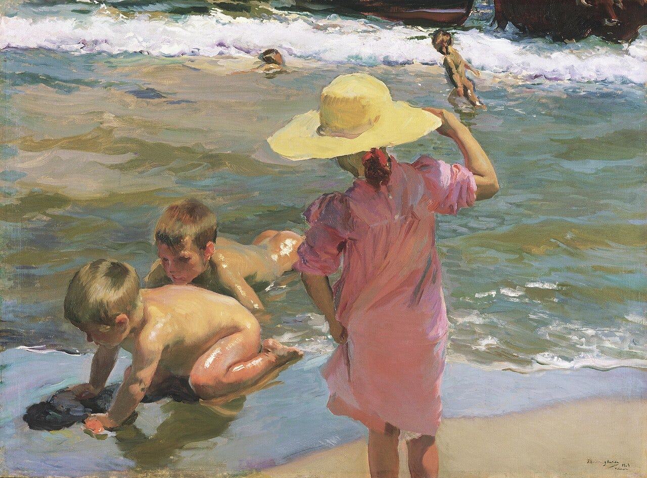 Beach scene by Sorolla Beach scene by Sorolla