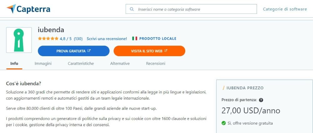 Iubenda recensioni