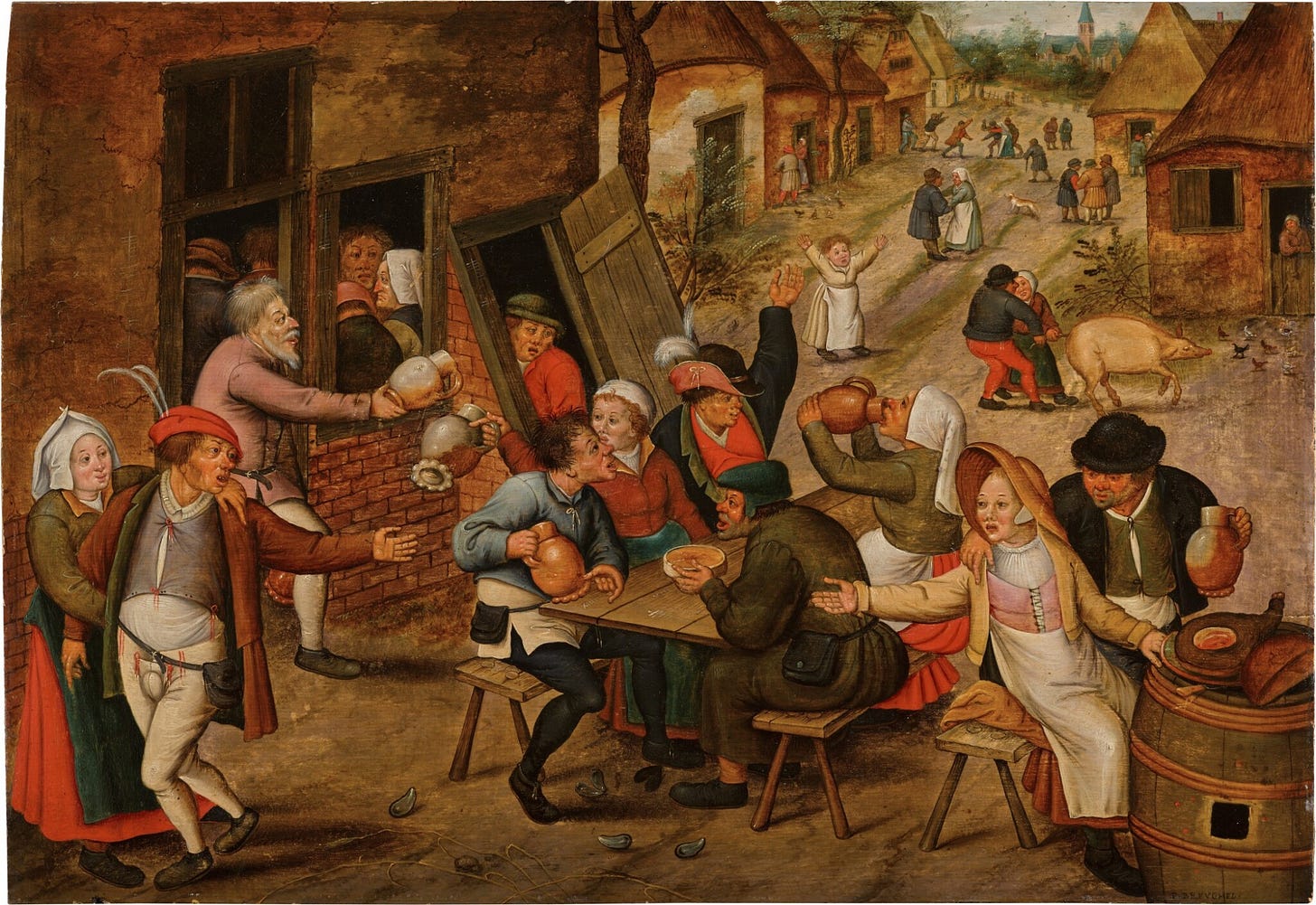 Peasants feasting and merrymaking in a village street | Old Masters Evening  Auction | 2022 | Sotheby's