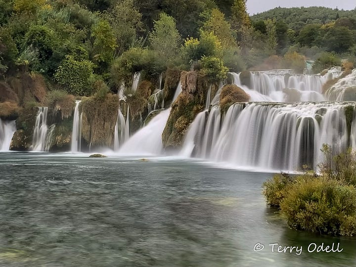 waterfall effects in Krka National Park, Croatia