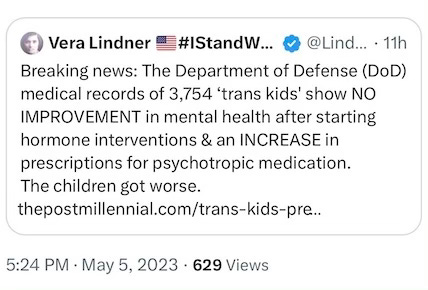 DOD study does not indicate trans kids' mental health is improving