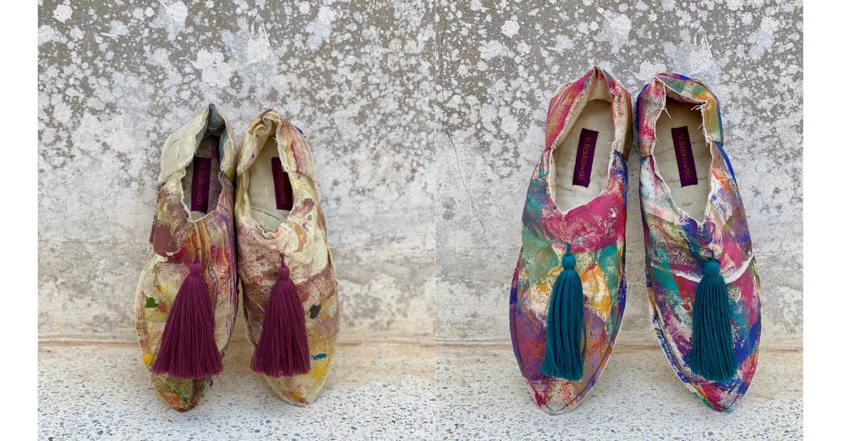 Babouches in collaboration with Isabelle de Borchgrave - Limited Edition