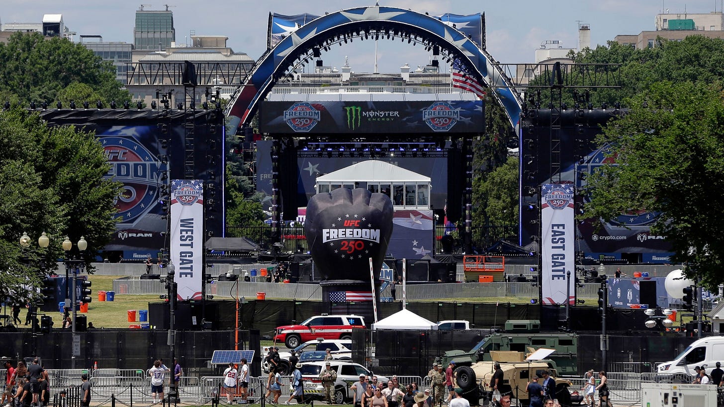 Donald Trump turns 80 and celebrates with UFC cage fighting on the White  House lawn | RochesterFirst