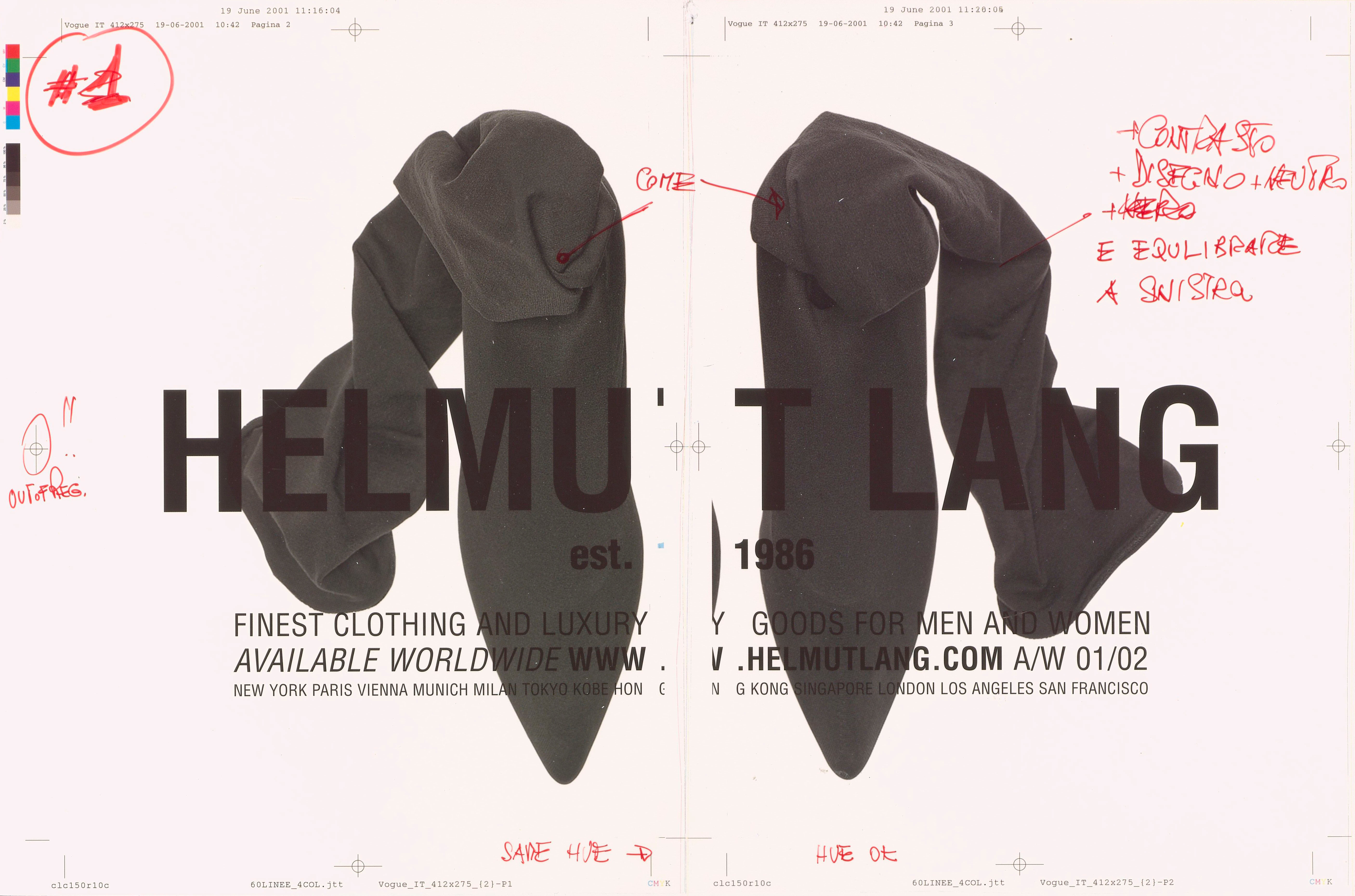 helmut lang カタログ　美術 Helmut Lang: Legacy, Language & Reinvention — A Conversation with