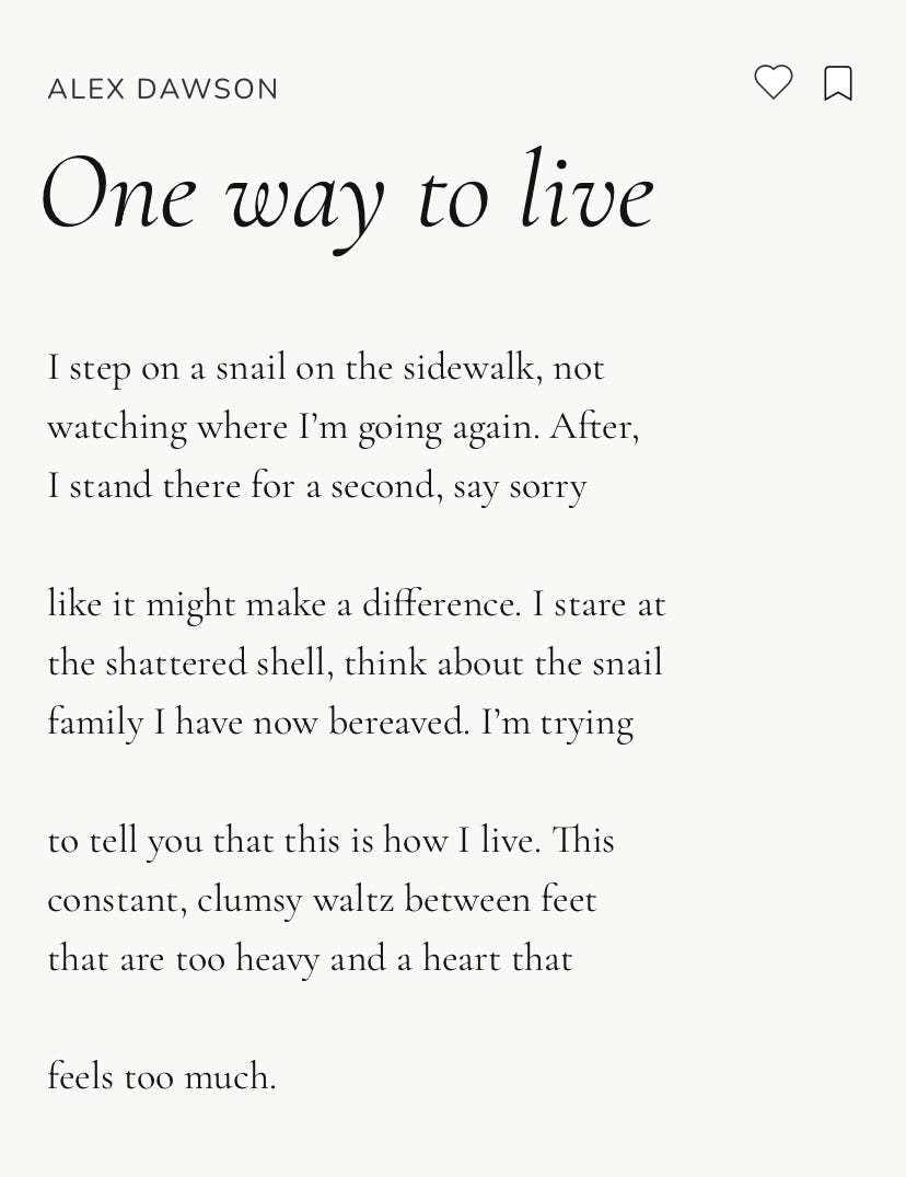 Poems for a kinder world - by Alex Dawson