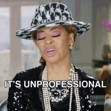 gif of woman saying it's unprofessional