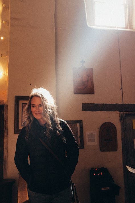 Images of light beams and dust in Santa Fe, New Mexico