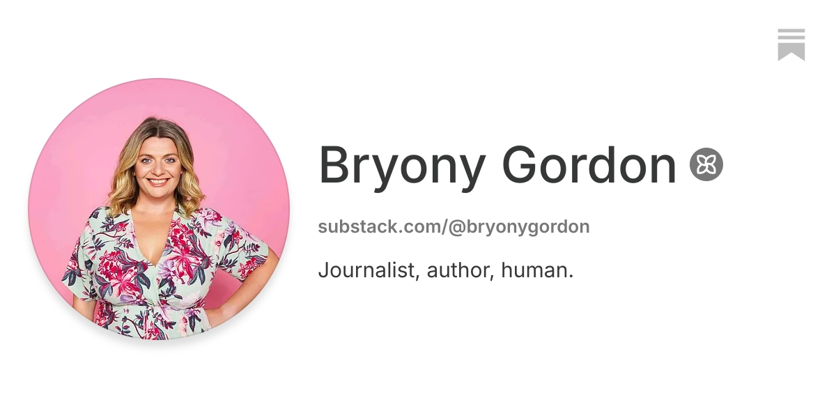 Bryony Gordon | Substack