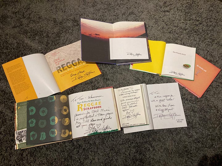 Several books by Roger Steffens