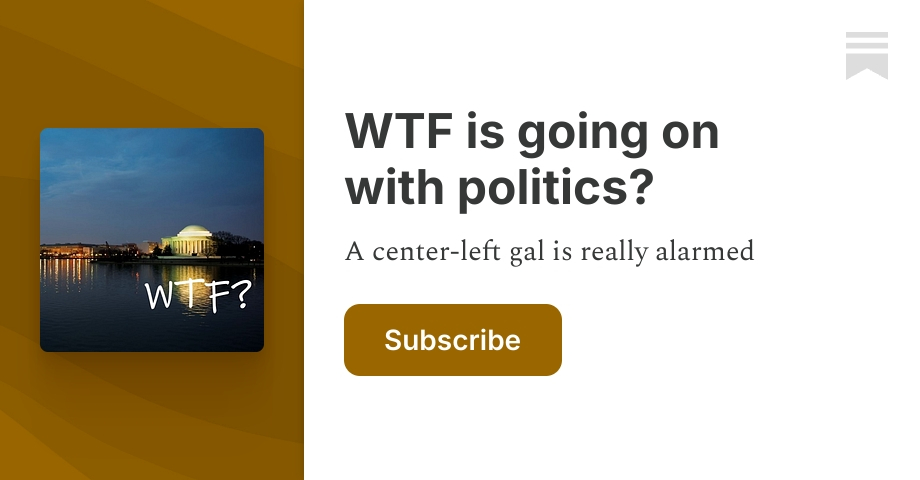 WTF is going on with politics? | ROBIN SNYDER'S NOTES ON WTF? | Substack