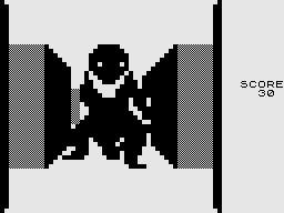 3D Monster Maze (ZX81) screenshot: Run away.