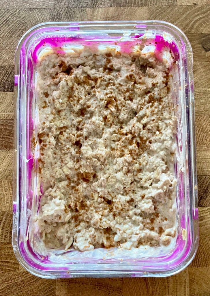 Horchata Overnight Oats in a Meal Prep Container Horchata Overnight Oats in a Meal Prep Container