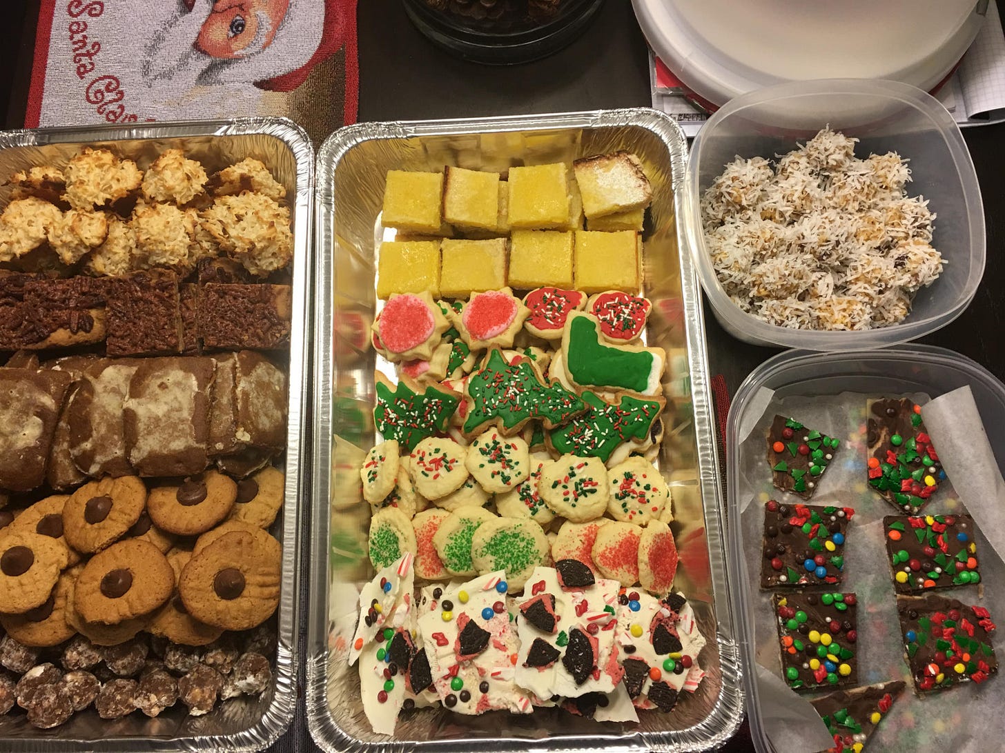 Trays of cookies in Bill’s family
