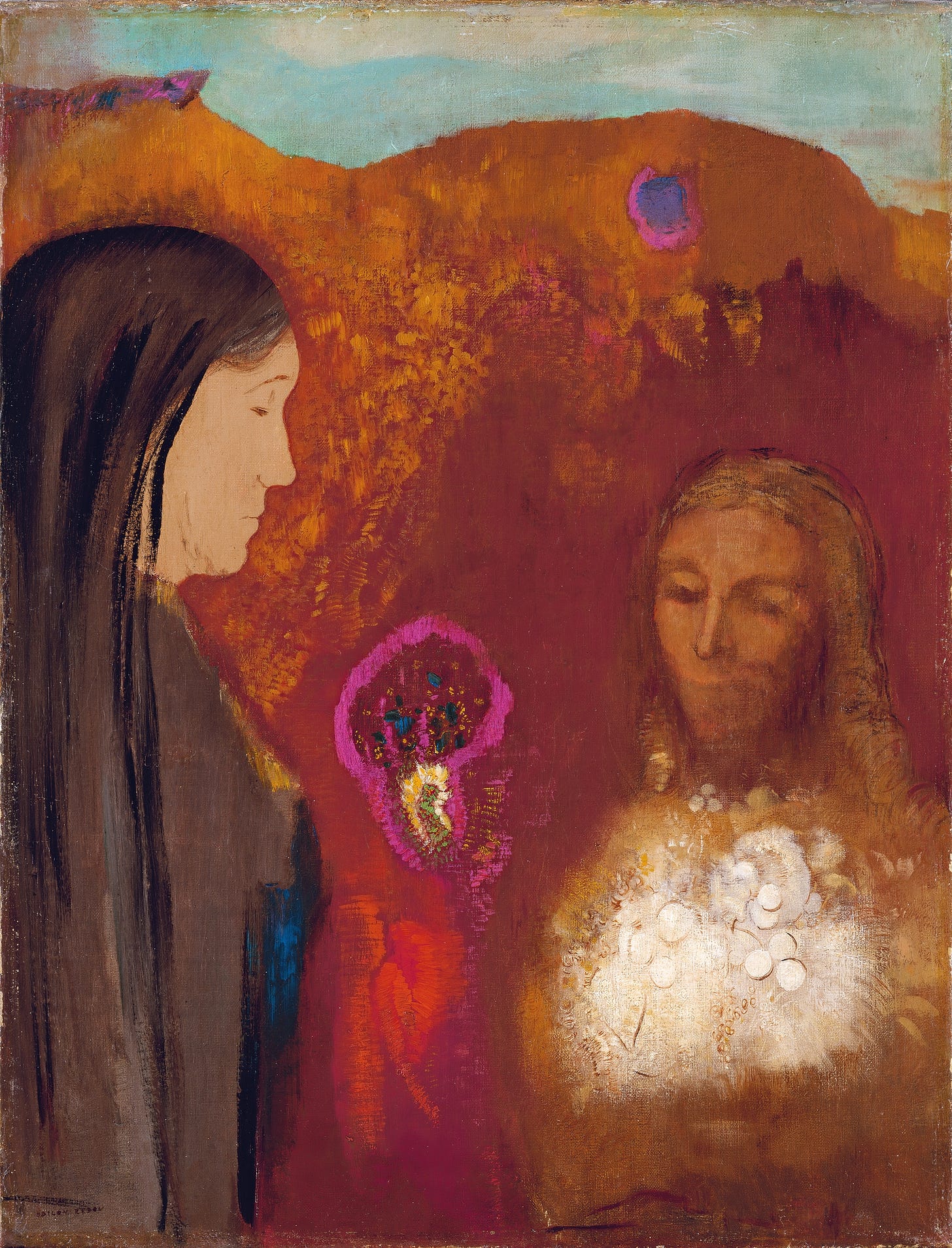 Odilon Redon - Christ et la femme samaritaine (1895)
