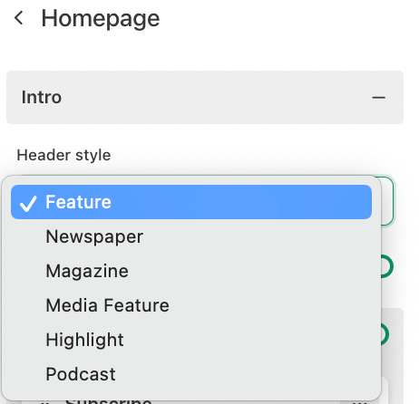 substack header layouts