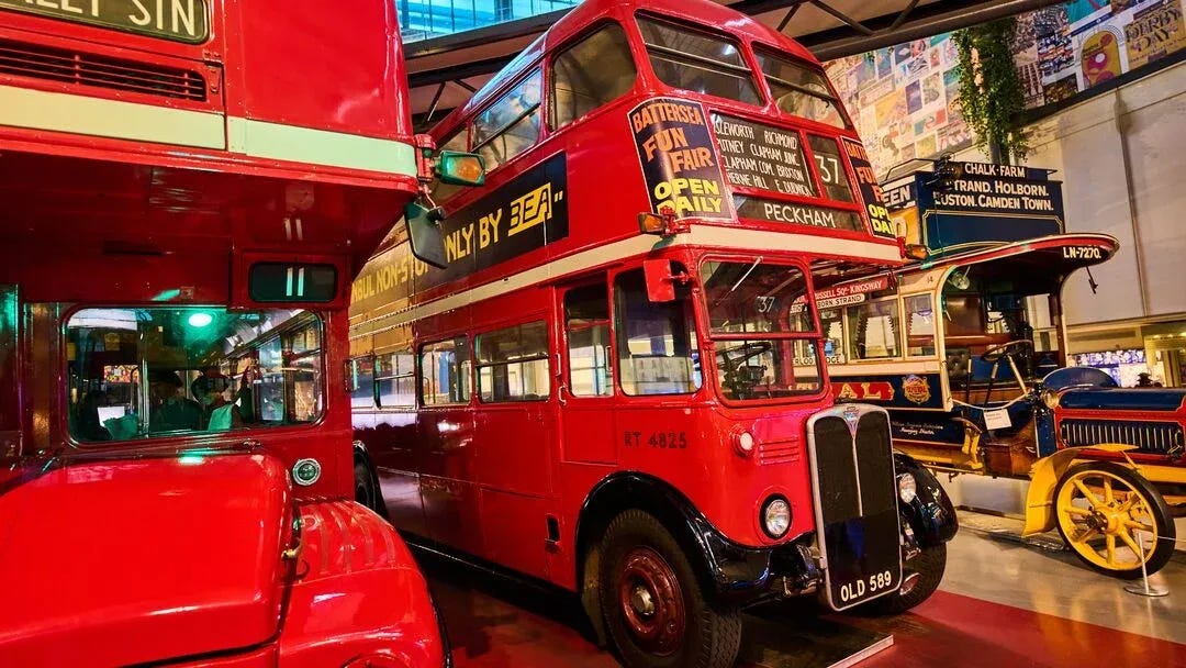Buses to climb in and out of at the London Transport Museum
