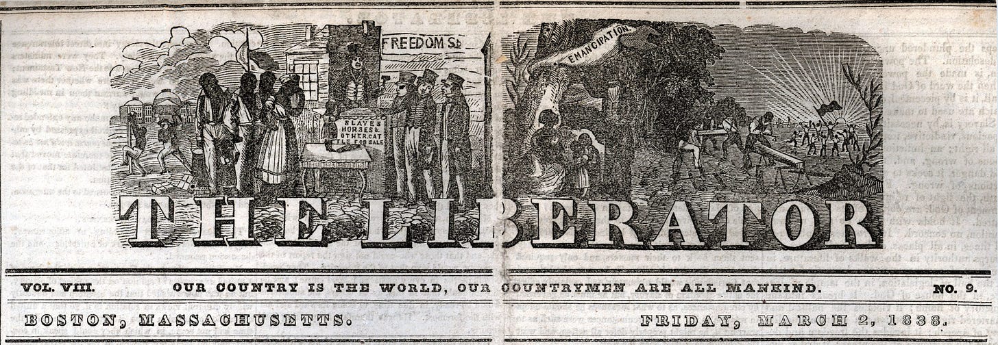 Masthead for The Liberator - Encyclopedia Virginia