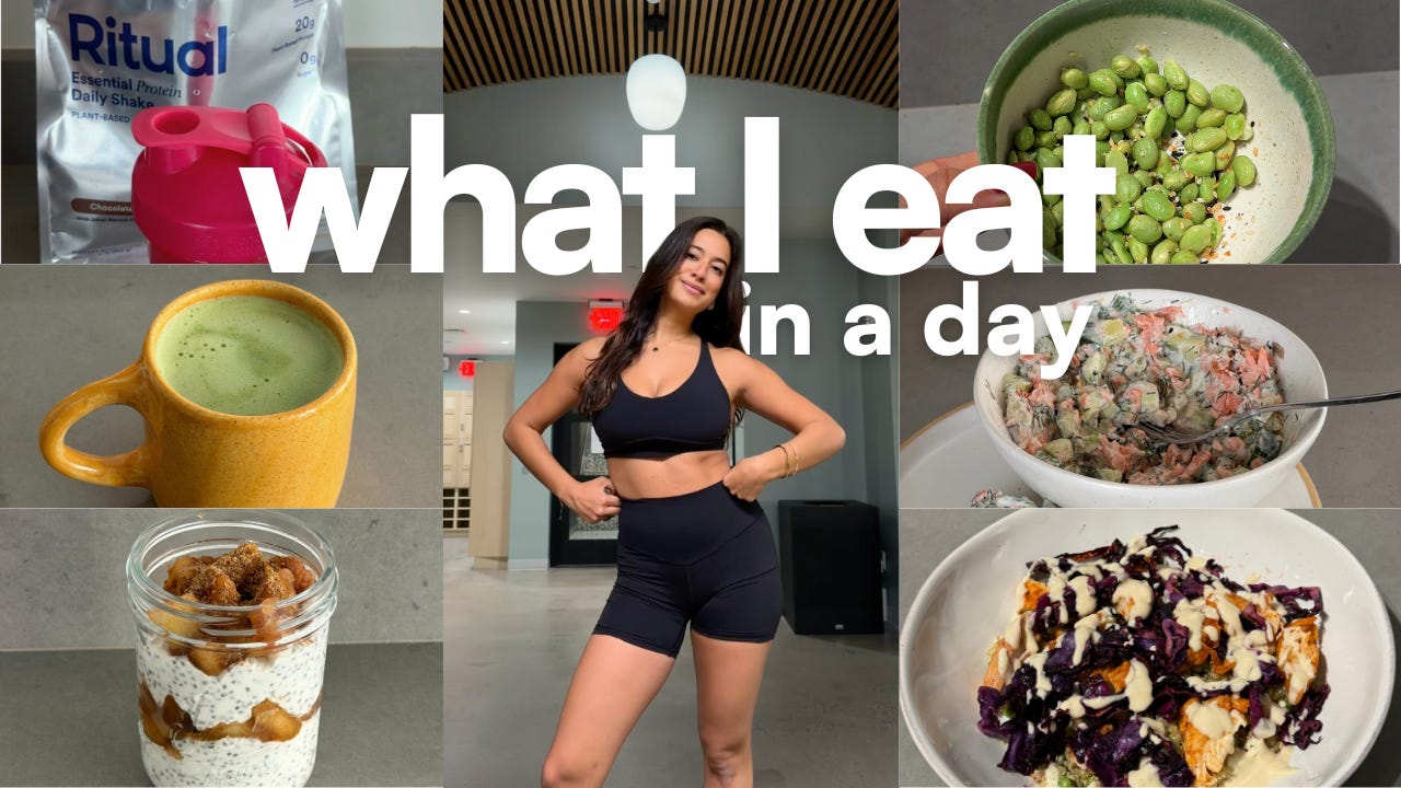 WHAT I EAT IN A DAY DAY (130G PROTEIN!) to build muscle + get stronger!