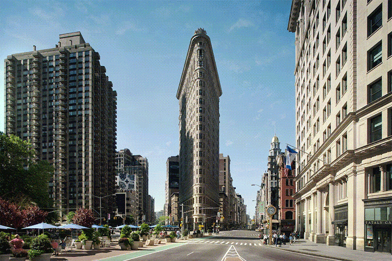 New York City's Flatiron District is transformed into a verdant paradise full of living greenery, as digitally transformed by WATG. New York City's Flatiron District is transformed into a verdant paradise full of living greenery, as digitally transformed by WATG.