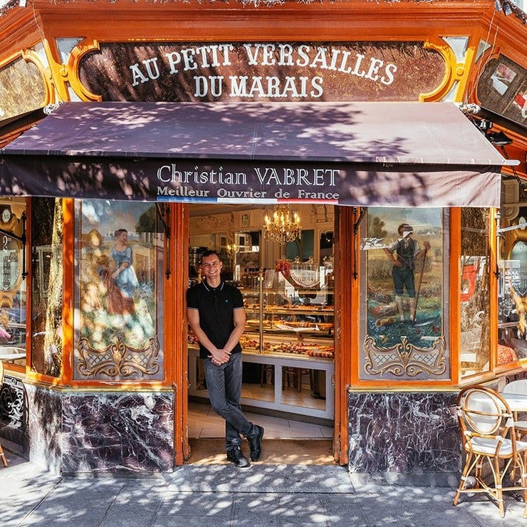 Julien Houssais welcomes sweet-toothed visitors to his luxurious pastry shop.