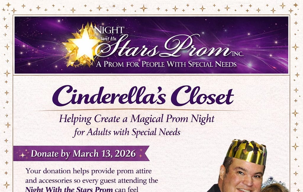 Cinderella’s Closet Seeks Prom Attire Donations for Night With the Stars