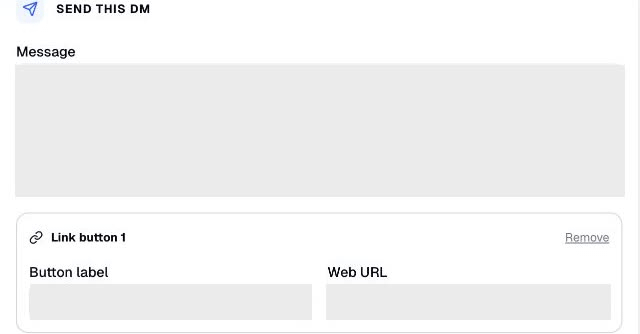 Blotato Send this DM section with message and link-button fields Blotato Send this DM section with message and link-button fields
